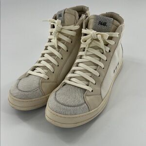 P448 Skate High Top Sneaker Zip up calf hair‎ women’s size 40